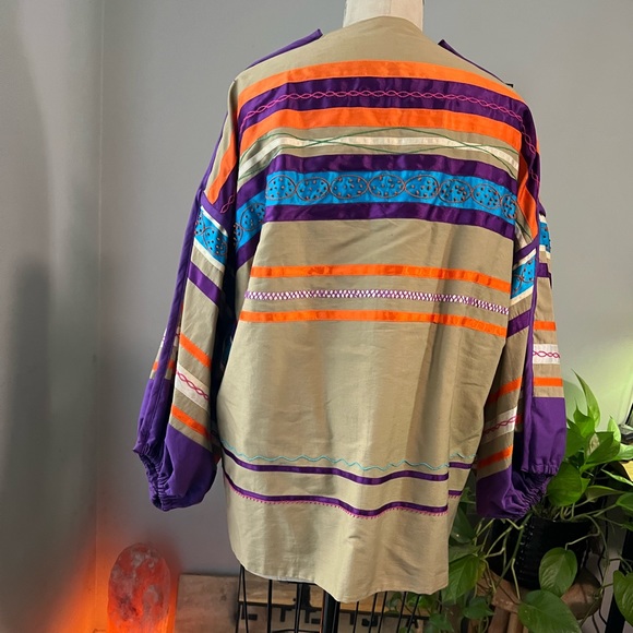 80’s Vintage Festive Mexican Jacket Opus 1 by Diana Martin Halloween Coat - Picture 4 of 8